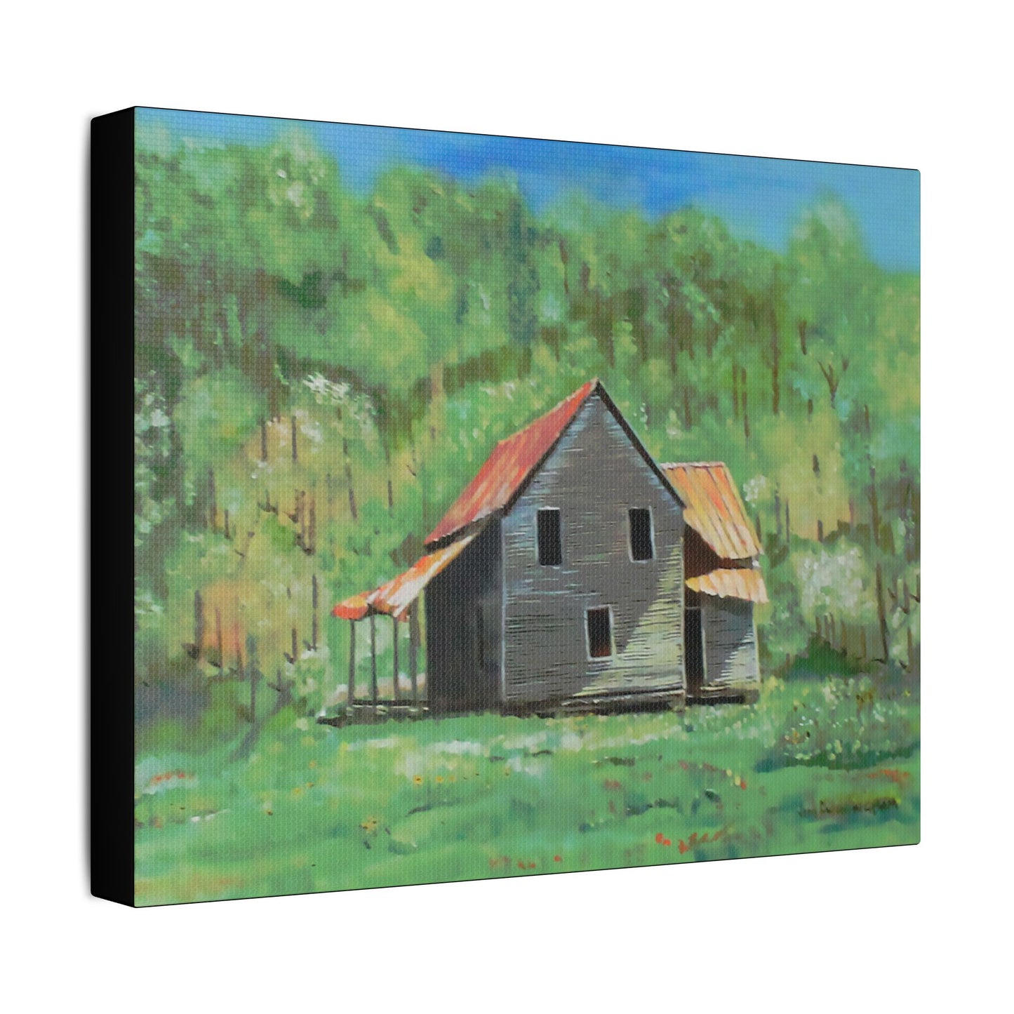 The Homeplace- Art- Gallery Wrapped- Satin Stretched Canvas Gallery Wraps - No Frame Needed