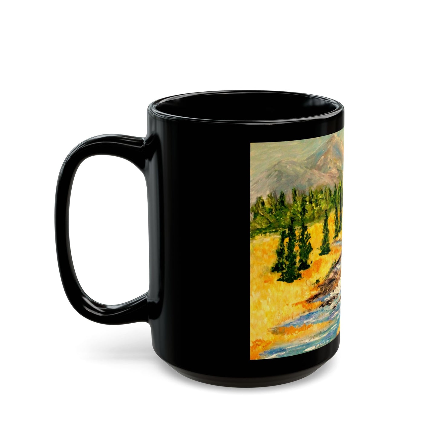 Colorado Morning- 11 oz or 15 oz Ceramic Black Mugs
