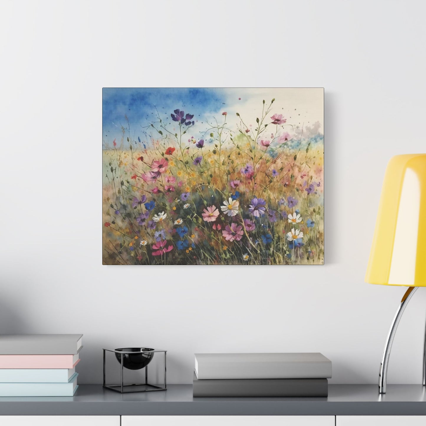 Wildflower Morning- Art- Gallery Wrapped- Satin Stretched Canvas Gallery Wraps - No Frame Needed