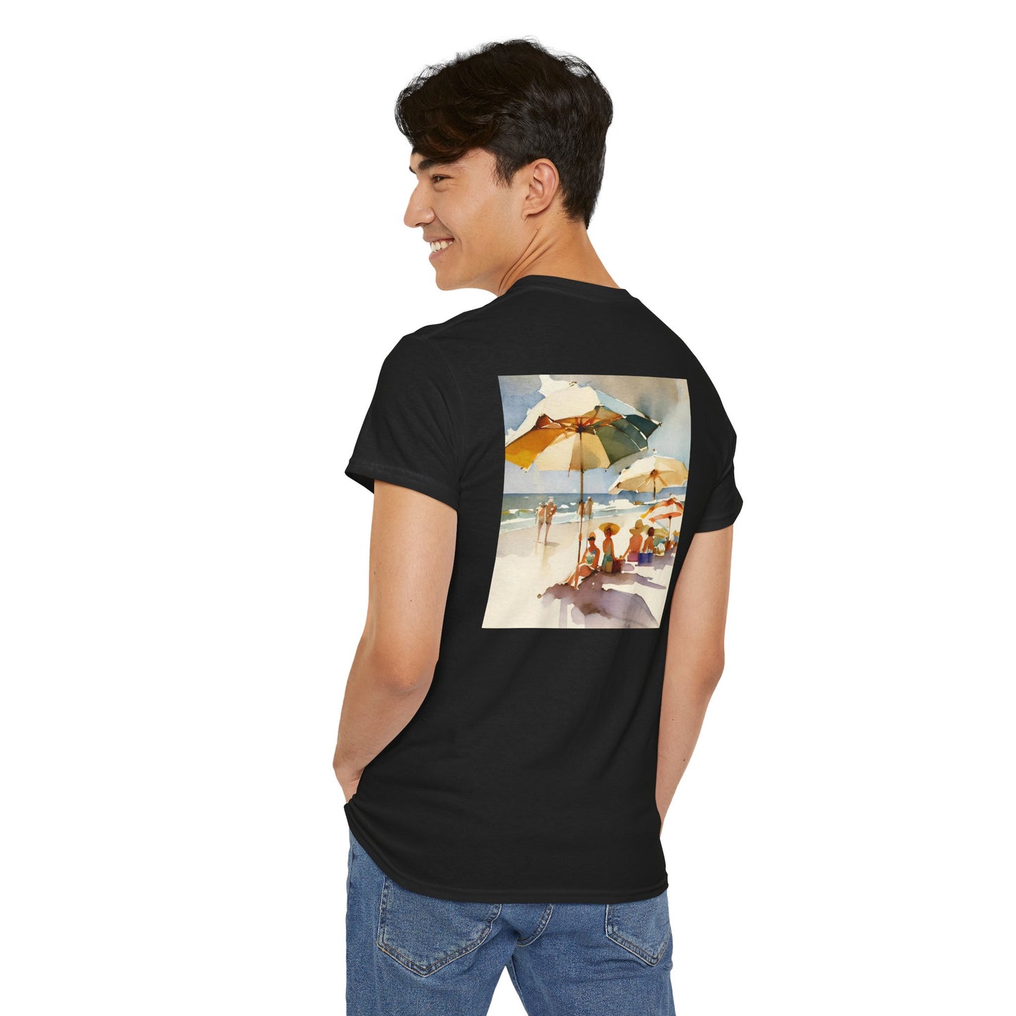 At the Beach   Amazing Unisex Heavy Cotton Short Sleeve Tee Shirts!