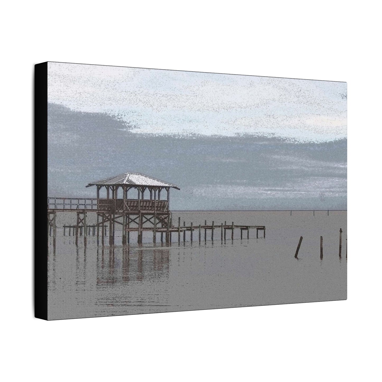 Peaceful Seas- Art- Gallery Wrapped- Satin Stretched Canvas Gallery Wraps - No Frame Needed