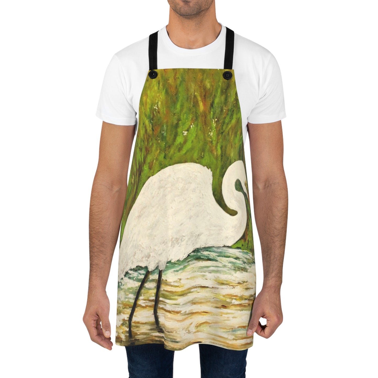 White Egret Apron