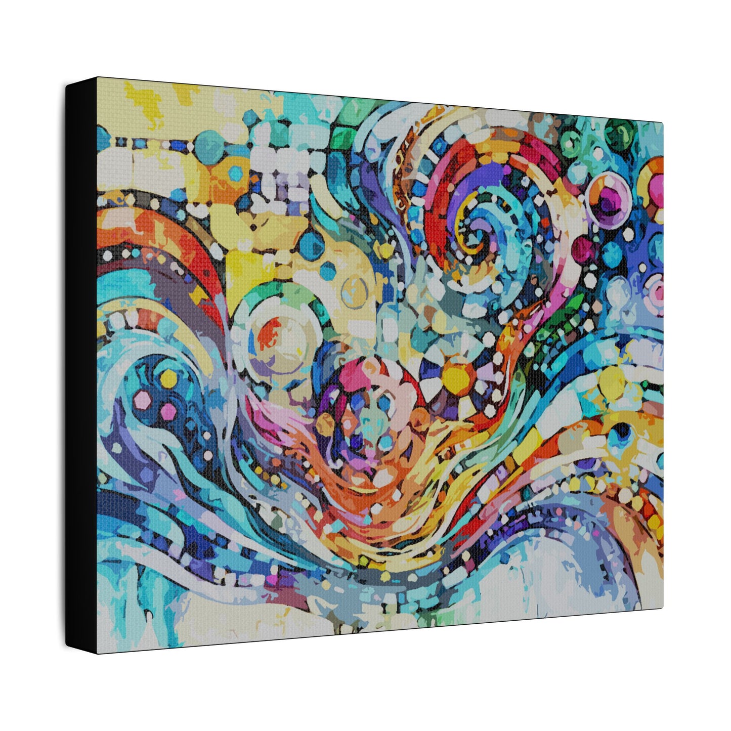 Rolling Waves- Art- Gallery Wrapped- Satin Stretched Canvas Gallery Wraps - No Frame Needed