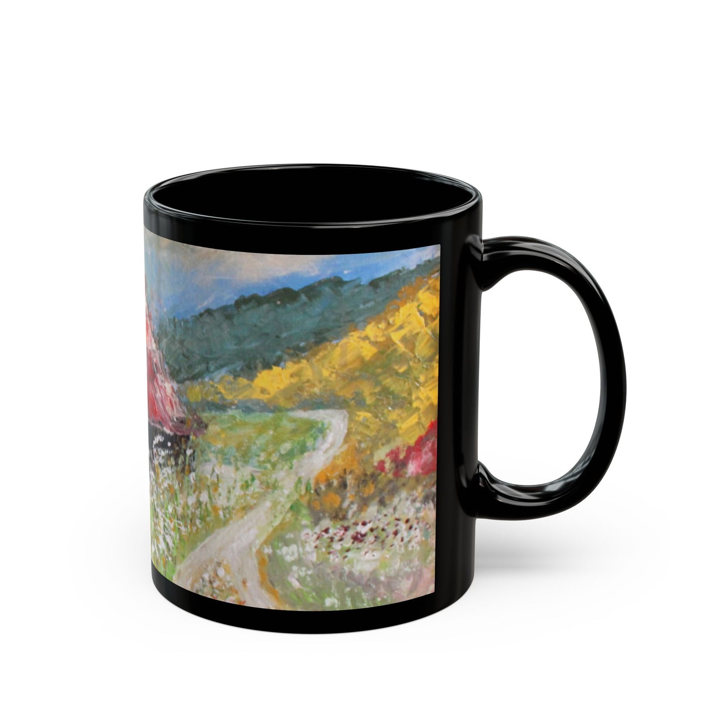 Georgia Cotton- 11 oz or 15 oz Ceramic Black Mugs
