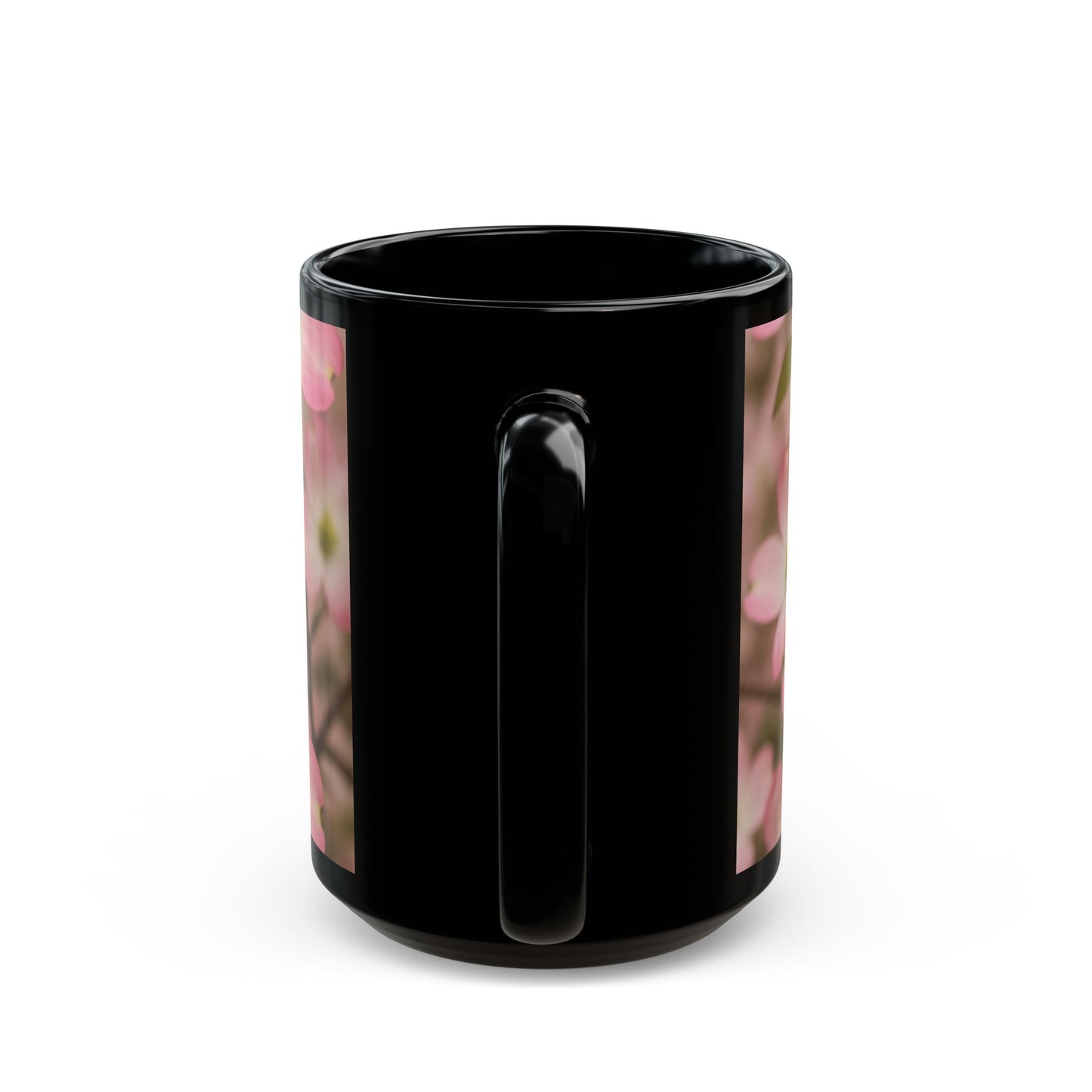 Dogwoods- 11 oz or 15 oz Ceramic Black Mugs