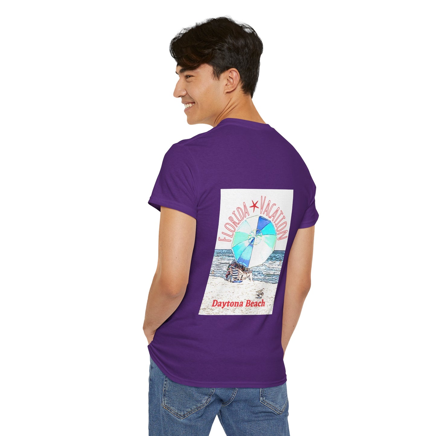 Florida Vacation Daytona Beach - Amazing Quality Unisex Heavy Cotton Short Sleeve Tee Shirts!