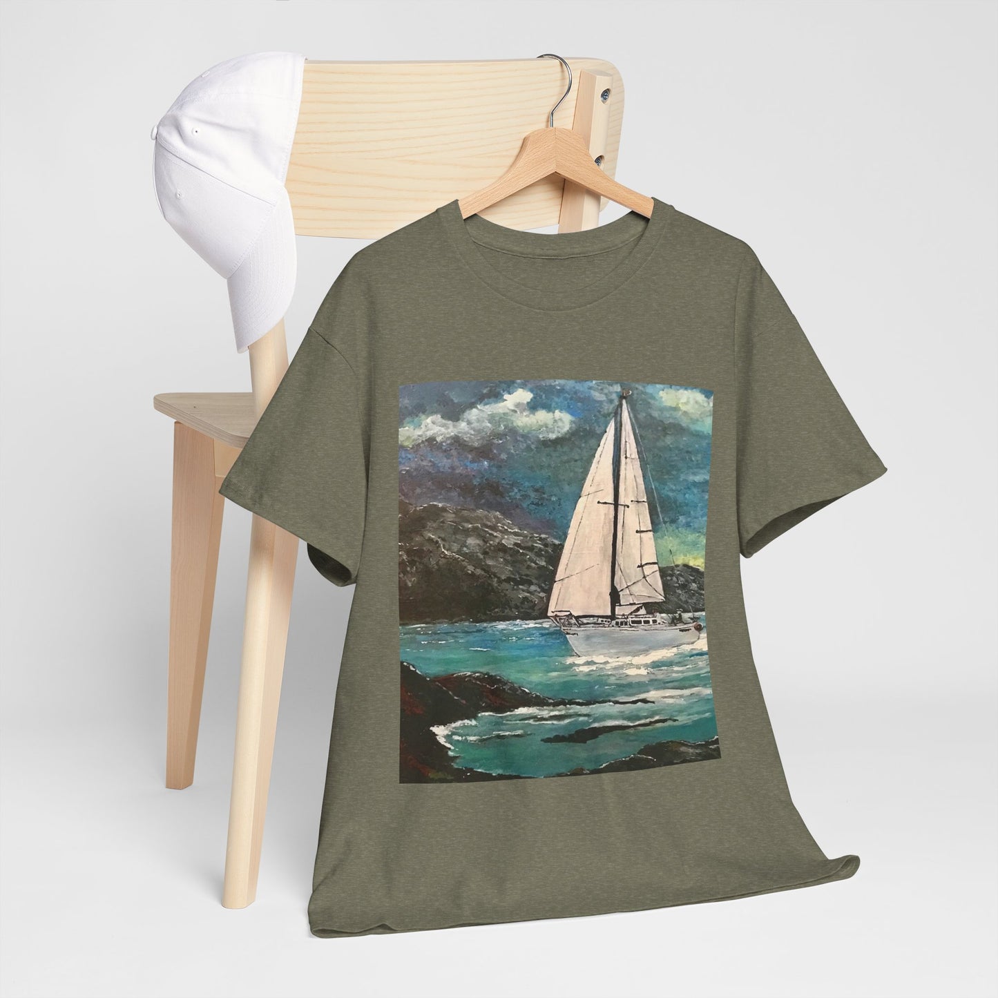 Tropical Sailing - Amazing Unisex Heavy Cotton Short Sleeve Tee Shirts!