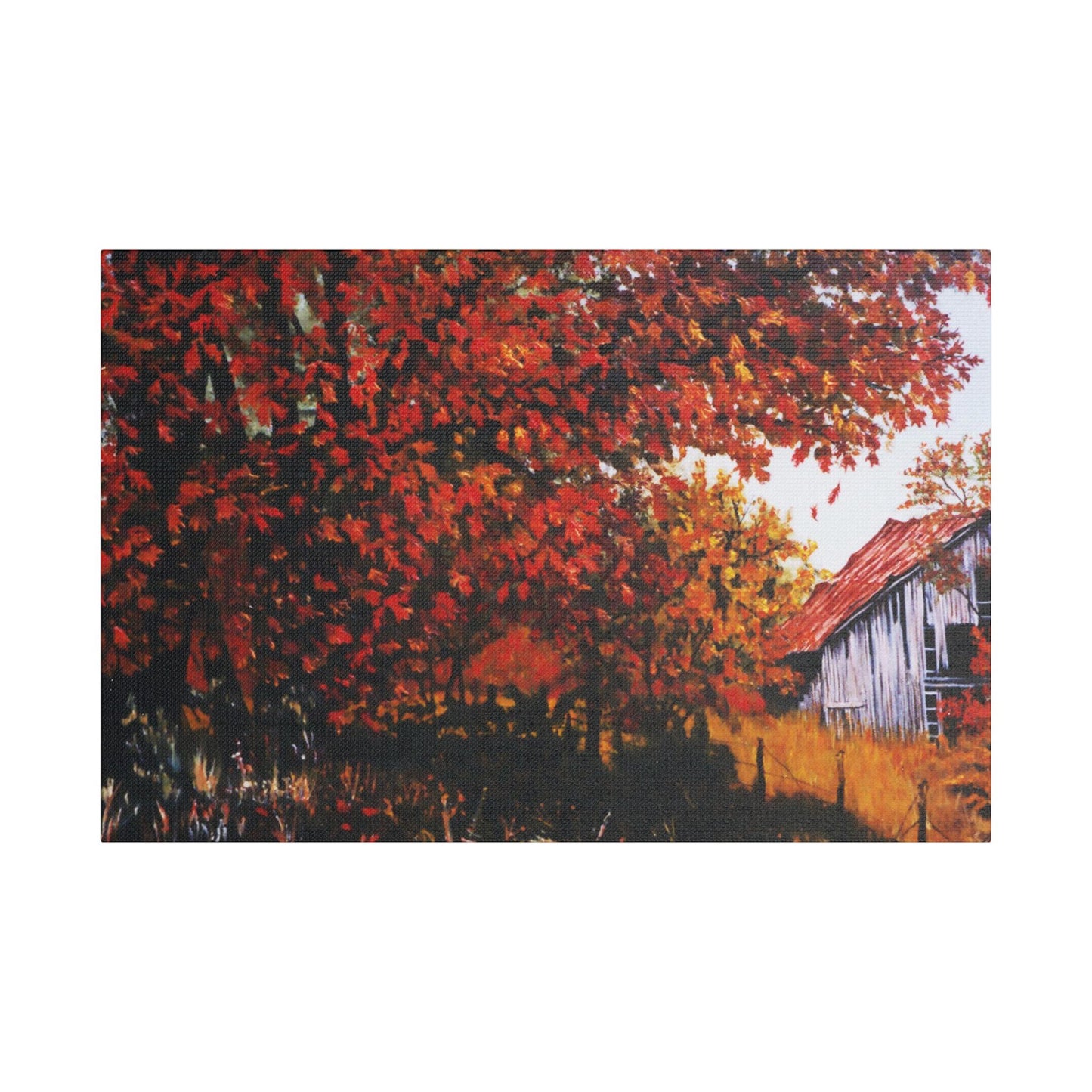 The Barn- Art- Gallery Wrapped- Satin Stretched Canvas Gallery Wraps - No Frame Needed