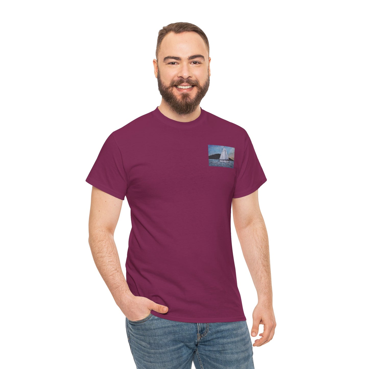 Smoothly Sailing - Amazing Unisex Heavy Cotton Short Sleeve Tee Shirts!