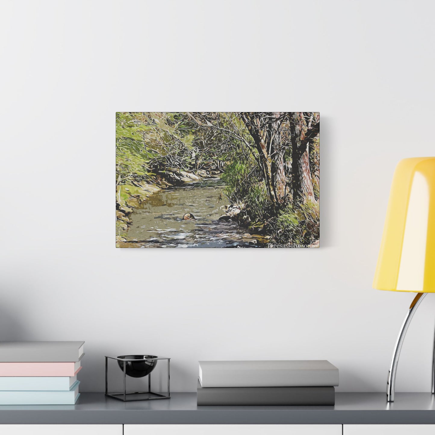 Georgia Creek- Art- Gallery Wrapped- Satin Stretched Canvas Gallery Wraps - No Frame Needed