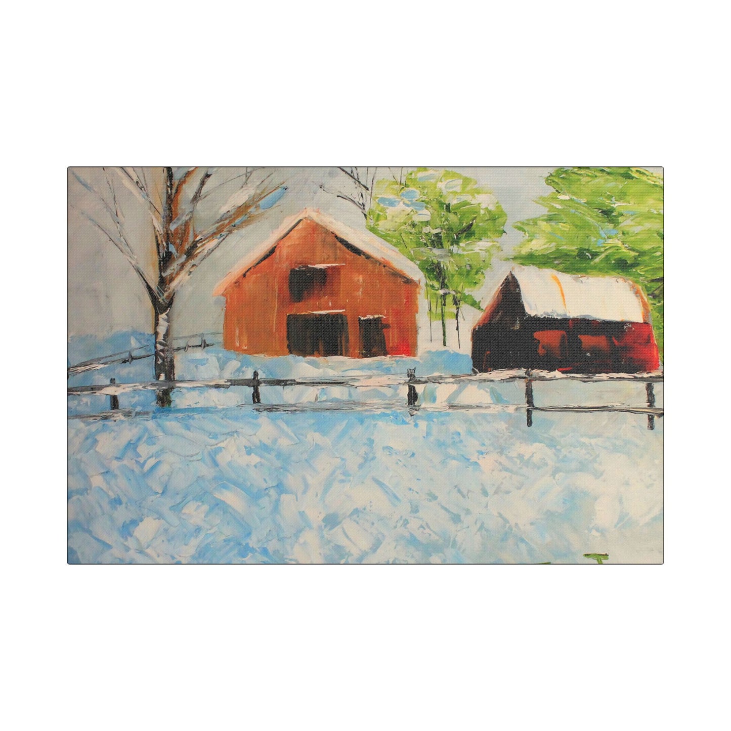 Forsyth Barns- Art- Gallery Wrapped- Satin Stretched Canvas Gallery Wraps - No Frame Needed