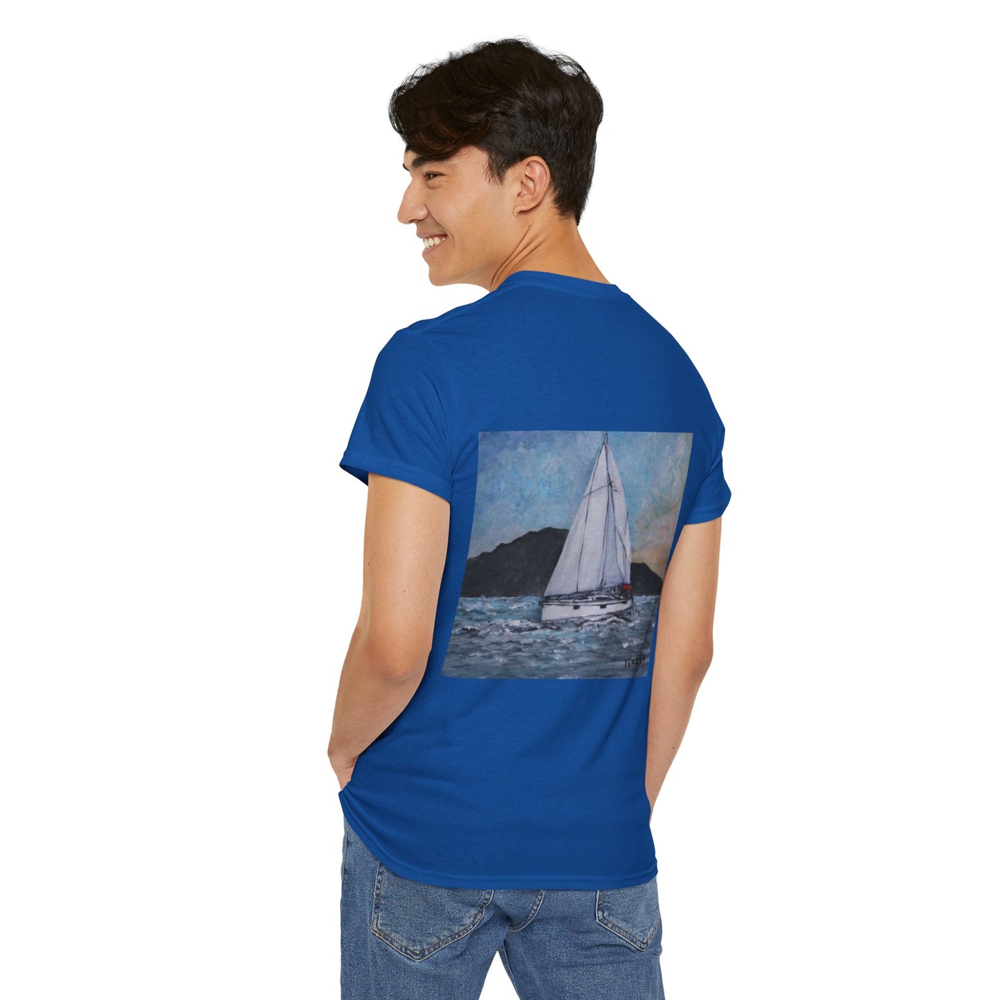 Smoothly Sailing - Amazing Unisex Heavy Cotton Short Sleeve Tee Shirts!