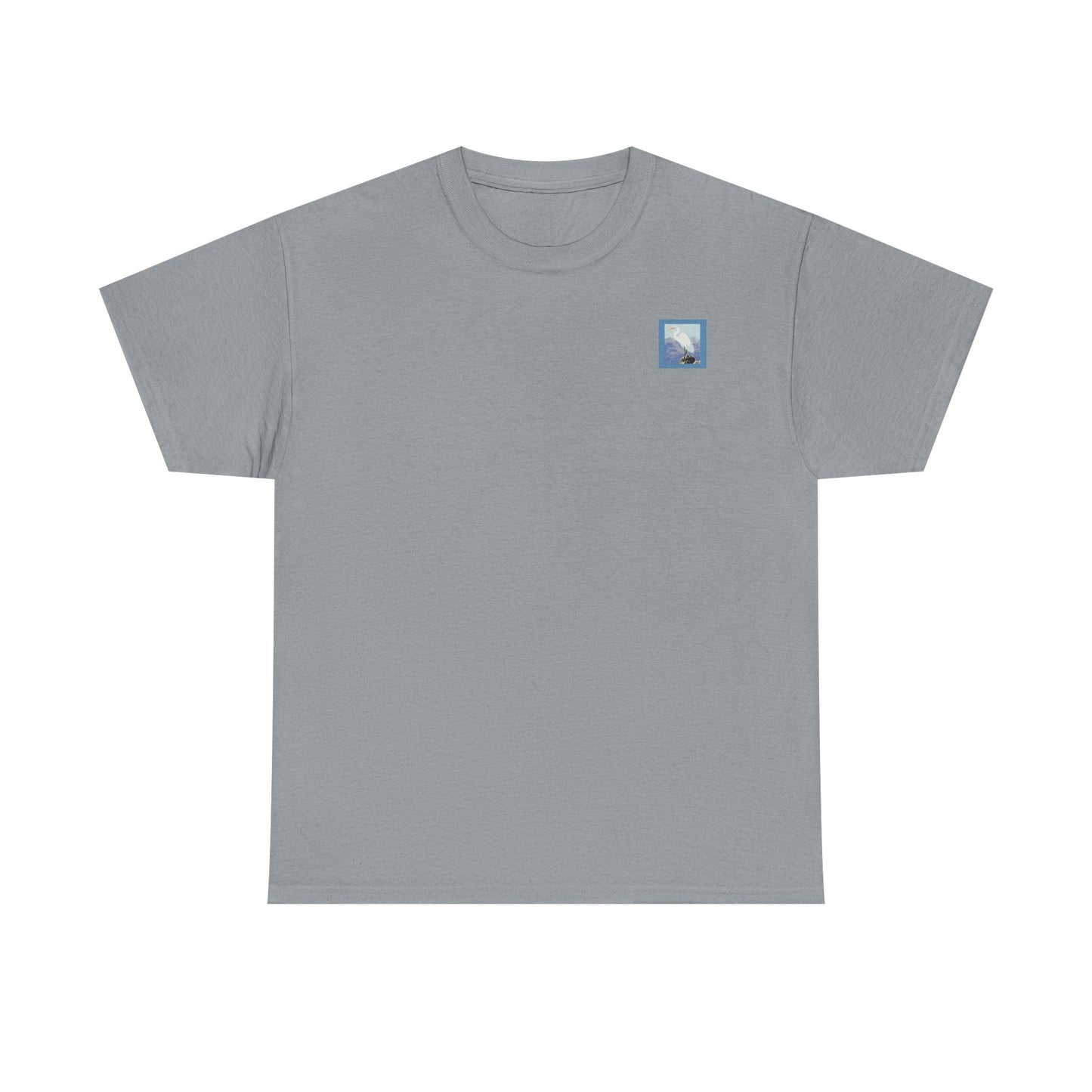 White Egret- Amazing Unisex Heavy Cotton Short Sleeve Tee Shirts!