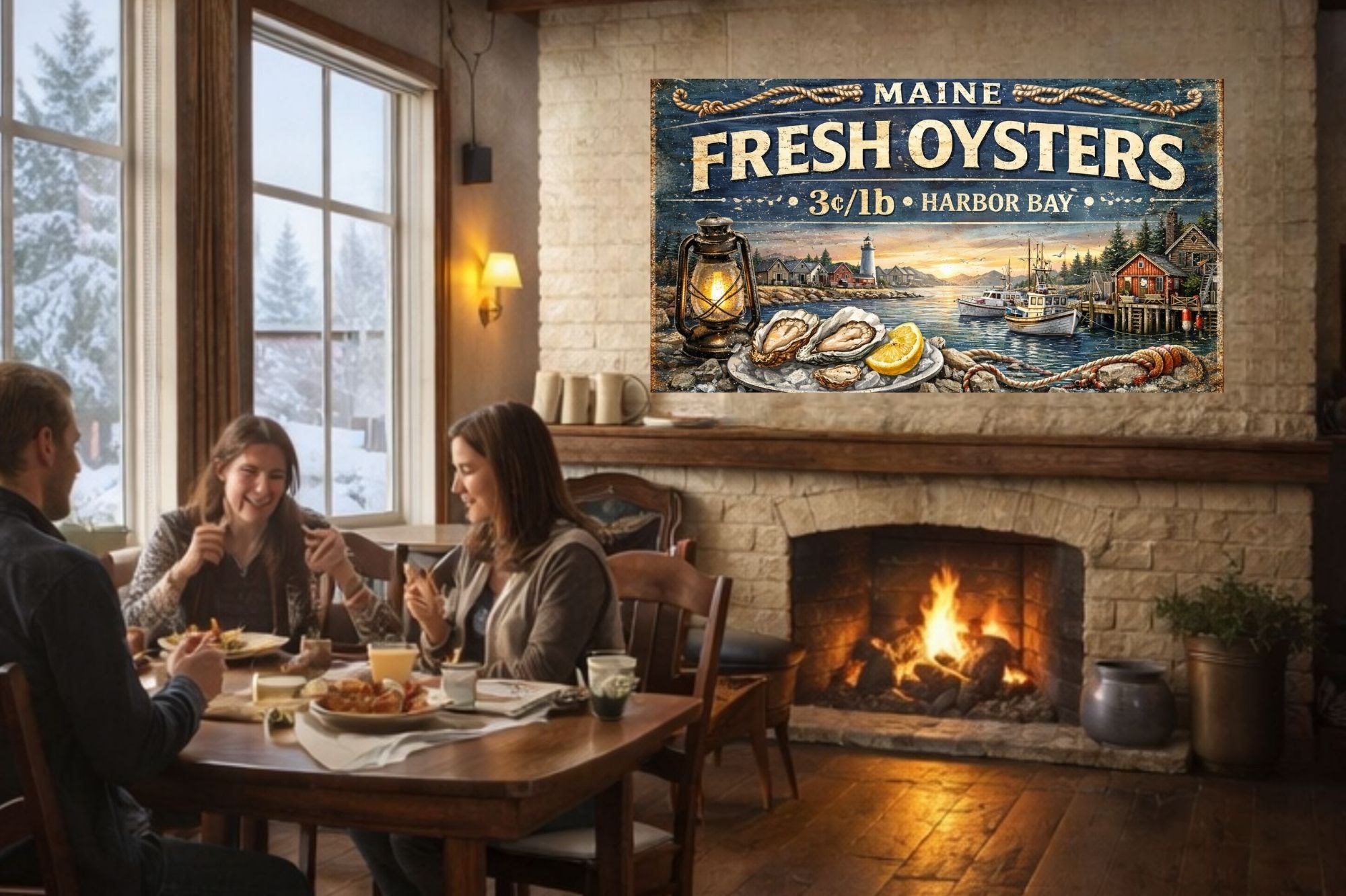 Fresh Oysters from Harbor Bay Art| Canvas Prints - Giclee on Paper - Wood And Metal Panels