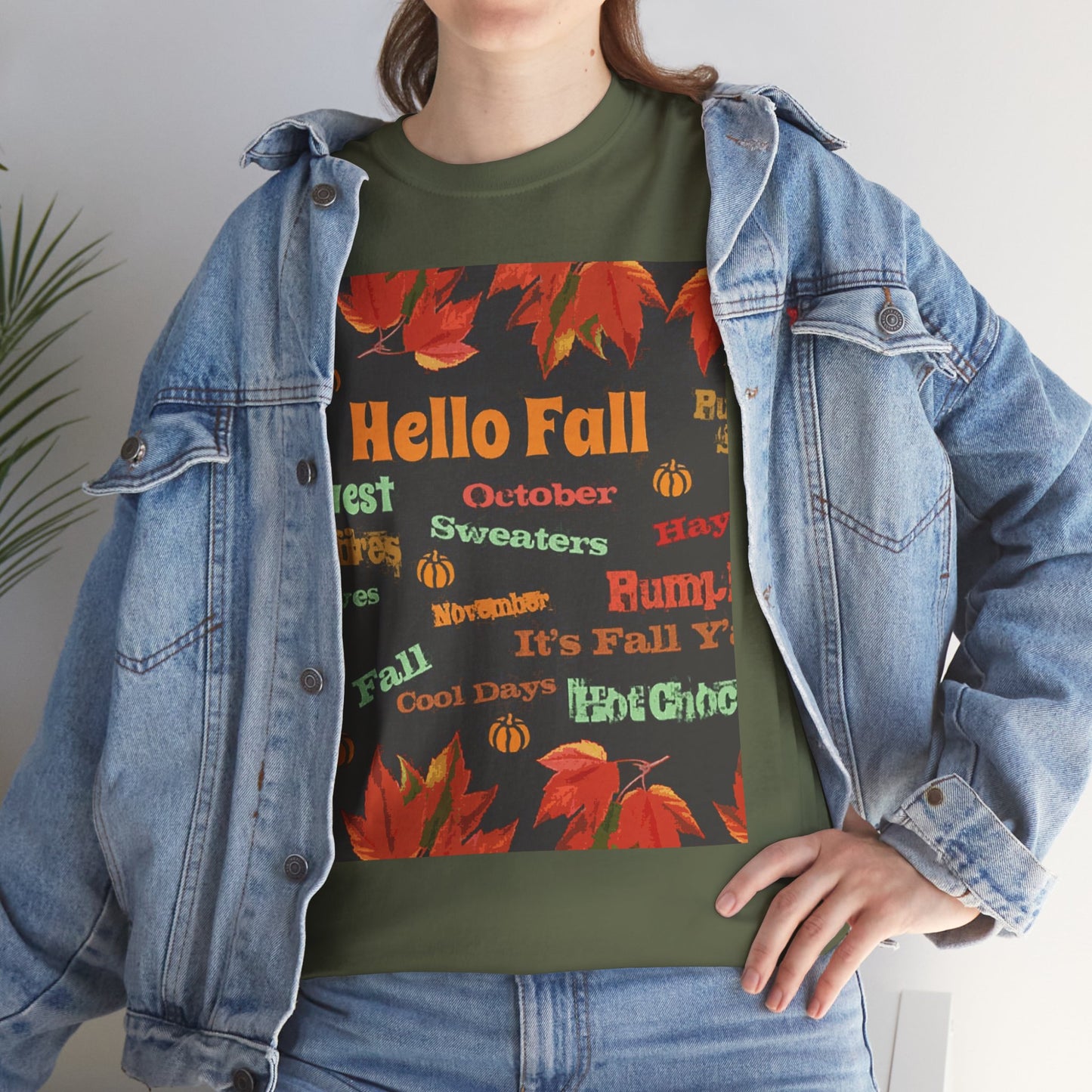 Hello Fall -Amazing Unisex Heavy Cotton Short Sleeve Tee Shirts!