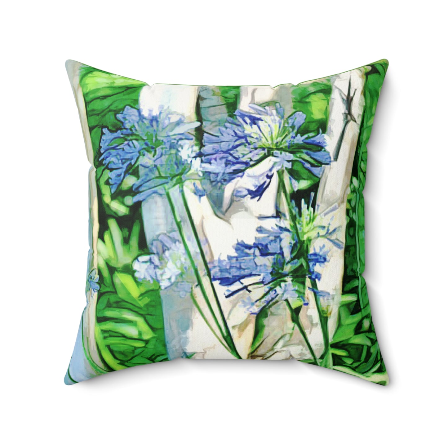 Savannah Flowers - Faux Suede Square Pillow