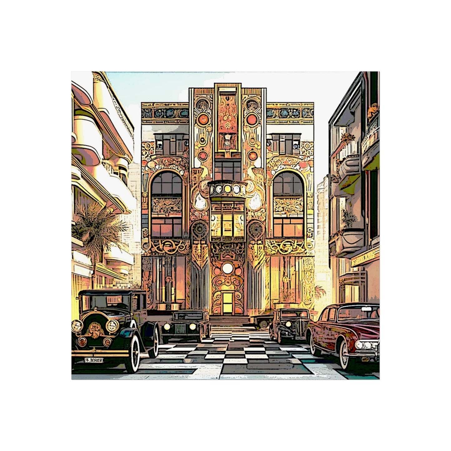 Art Deco Vintage- Art- Giclée Technique Fine Art Posters- No Frame