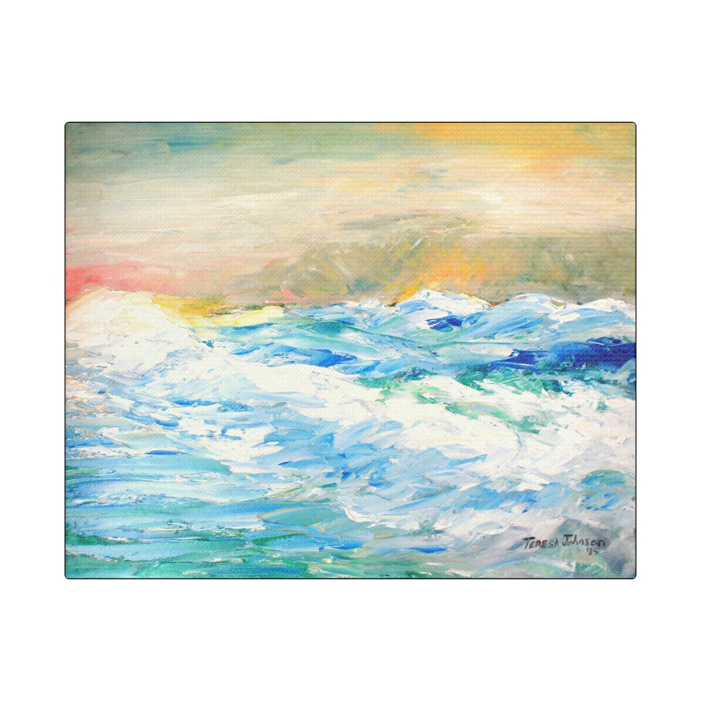 God is Stirring the Sea- Art- Gallery Wrapped- Satin Stretched Canvas Gallery Wraps - No Frame Needed