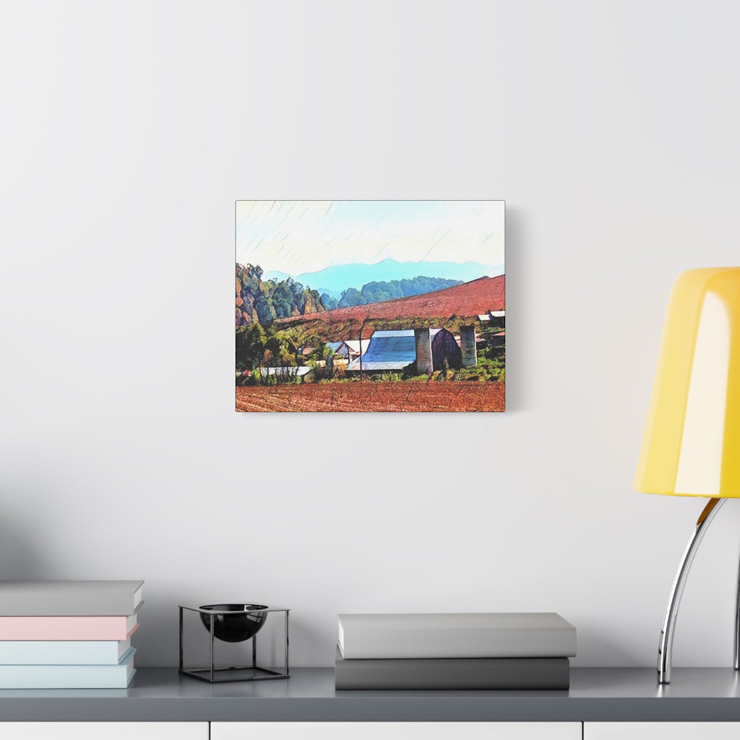 Ashville Mountain Farm - Art- Gallery Wrapped- Satin Stretched Canvas Gallery Wraps - No Frame Needed