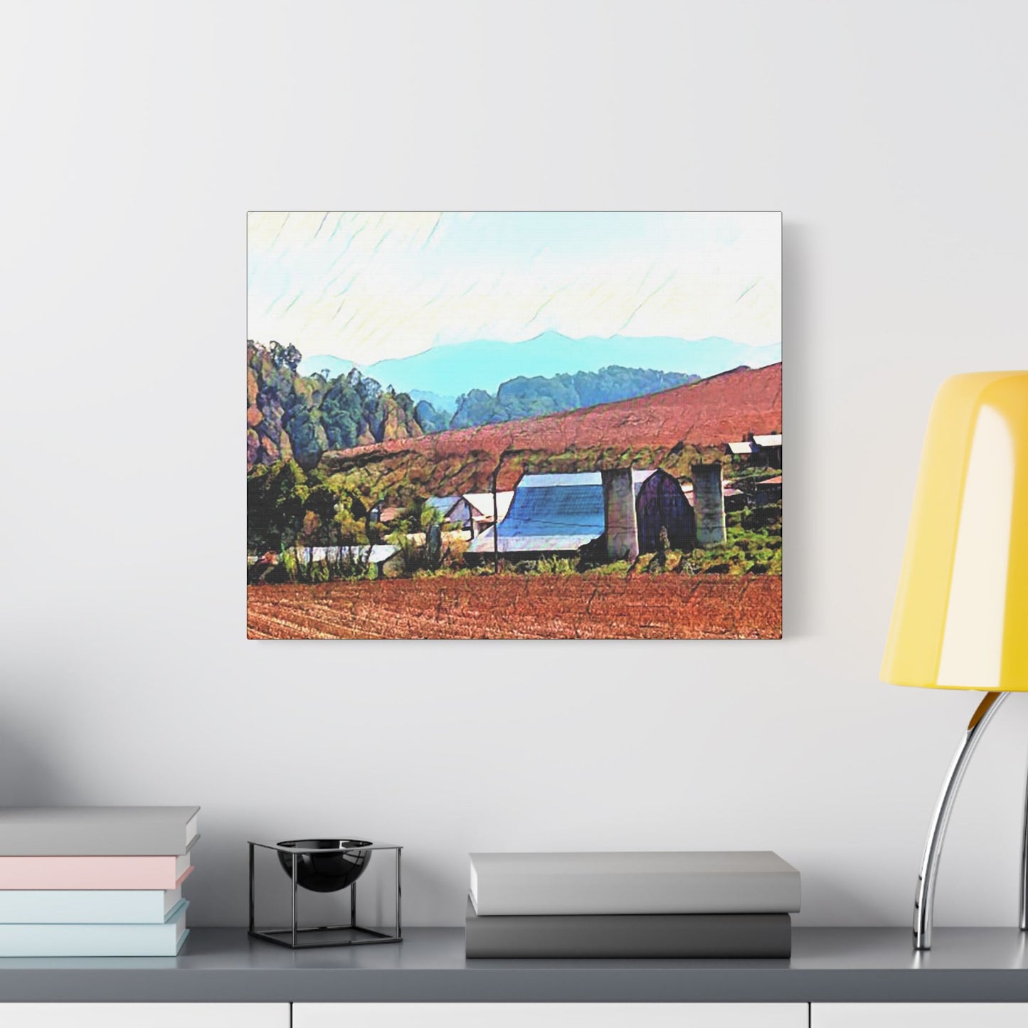 Ashville Mountain Farm - Art- Gallery Wrapped- Satin Stretched Canvas Gallery Wraps - No Frame Needed