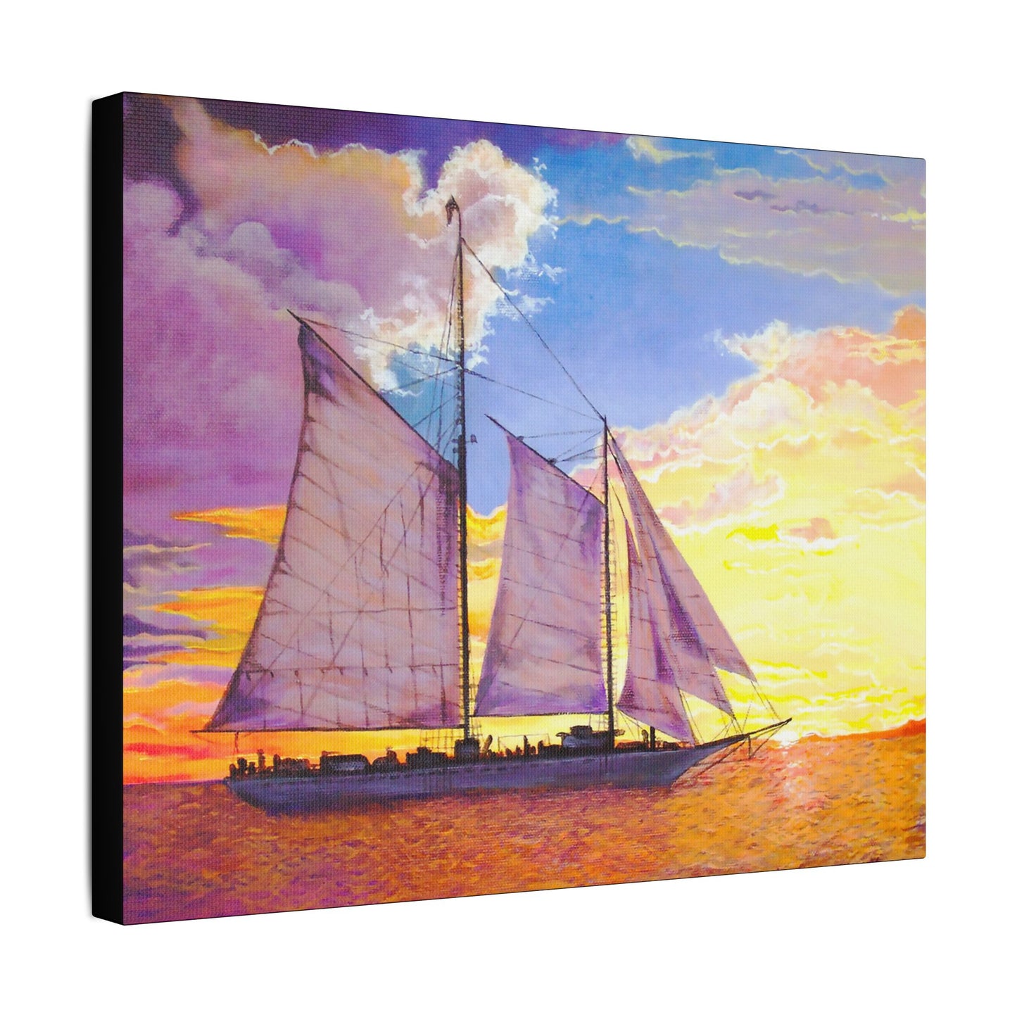 Smooth Sailing Art- Gallery Wrapped- Satin Stretched Canvas Gallery Wraps - No Frame Needed