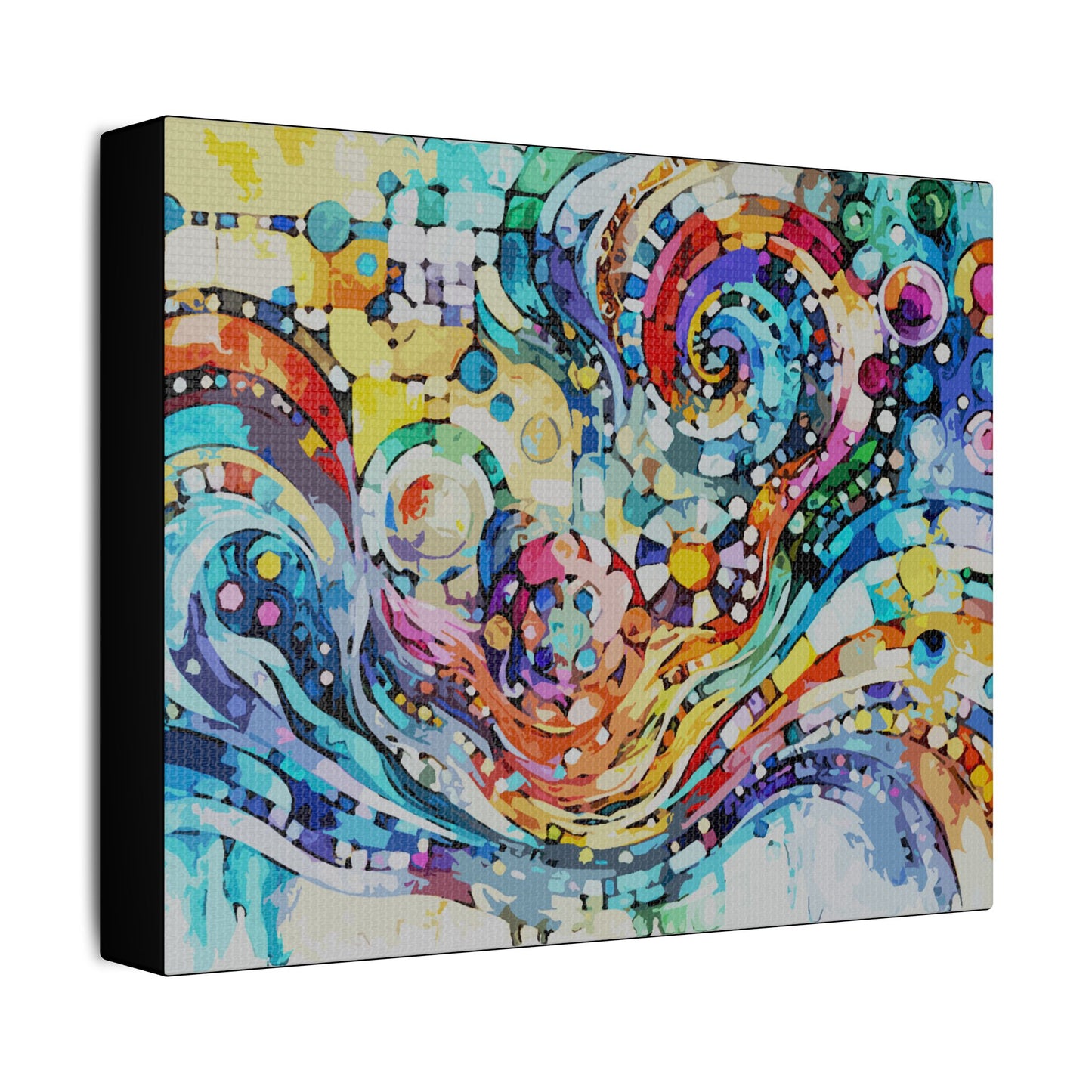 Rolling Waves- Art- Gallery Wrapped- Satin Stretched Canvas Gallery Wraps - No Frame Needed