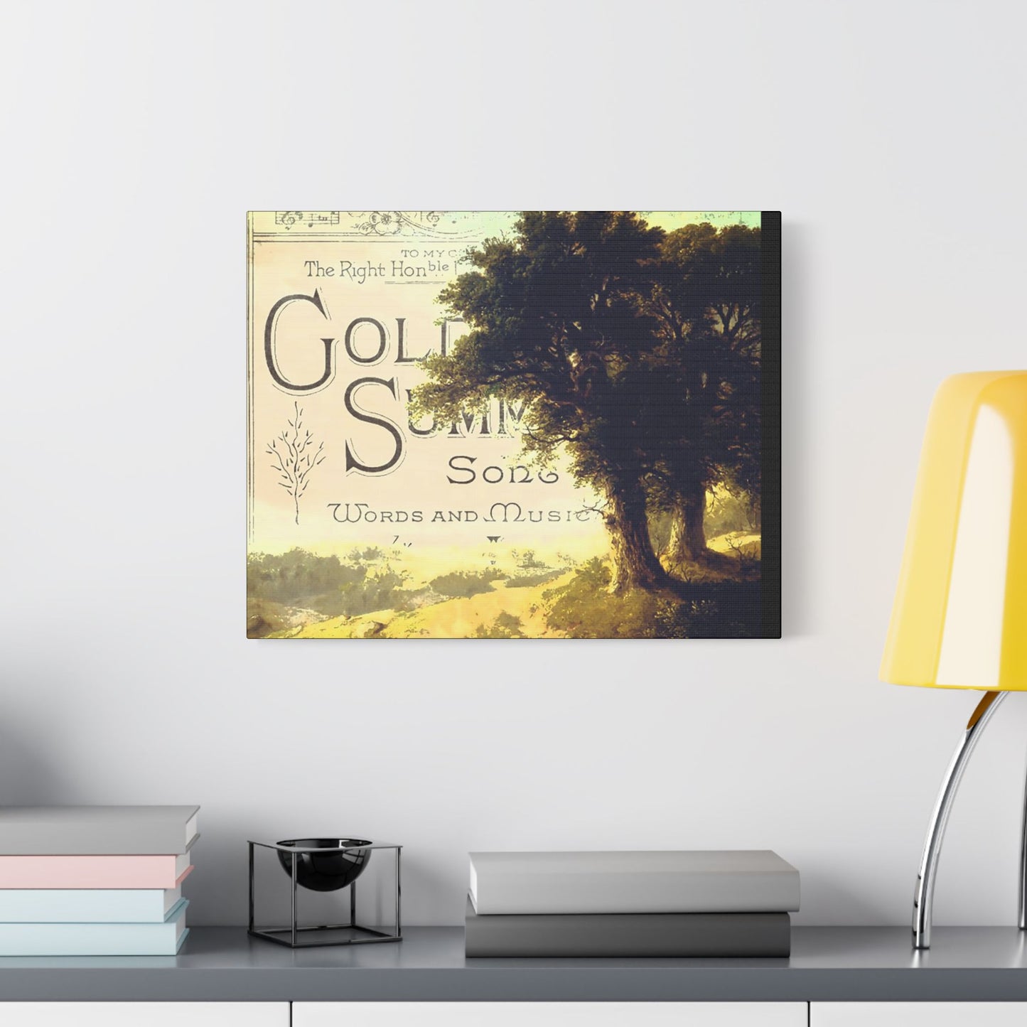 Golden Summer Art- Gallery Wrapped- Satin Stretched Canvas Gallery Wraps - No Frame Needed