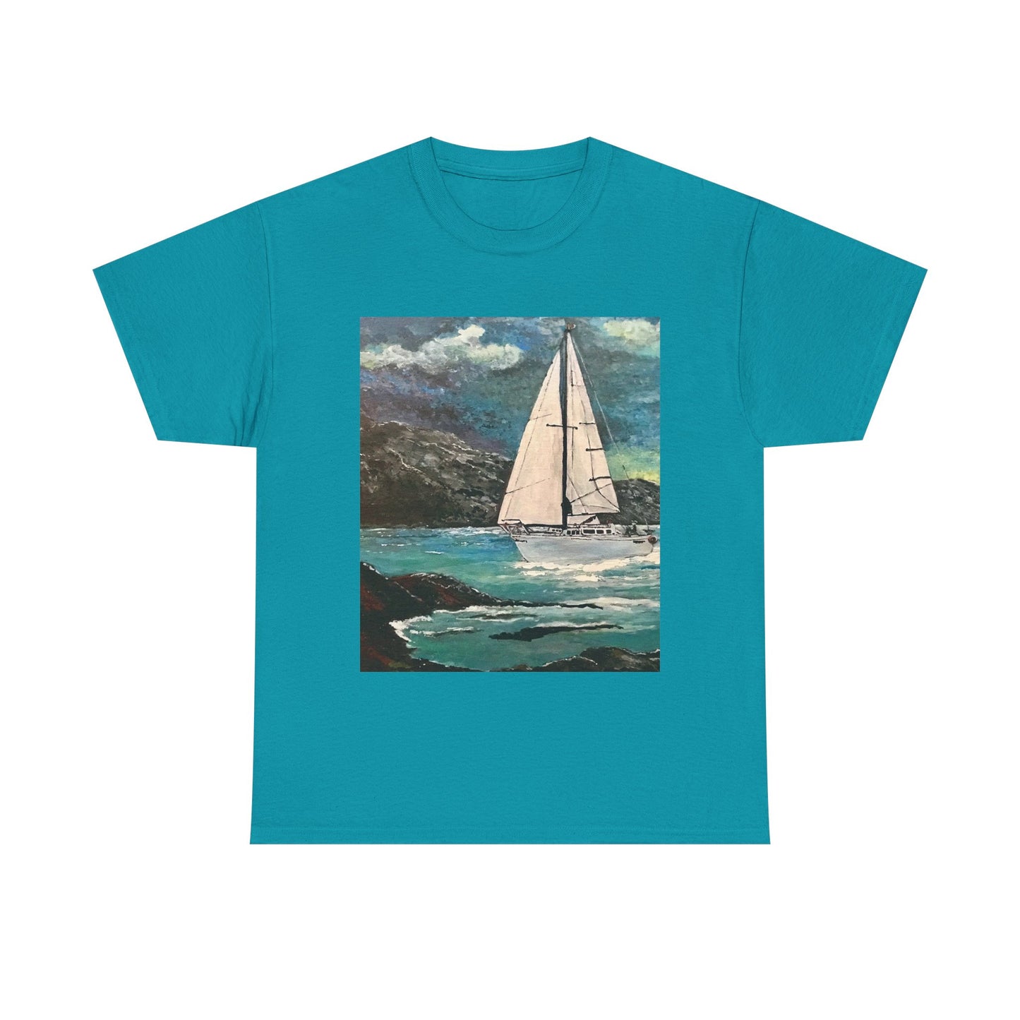 Tropical Sailing - Amazing Unisex Heavy Cotton Short Sleeve Tee Shirts!