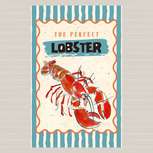 Perfect Lobster, Coastal Food, Maine, Prints, Canvas, Wood, or Metal Art