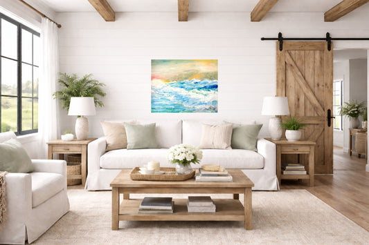 God Is Stirring the Sea | Original Ocean Painting | Giclée Paper • Wood • Metal • Canvas