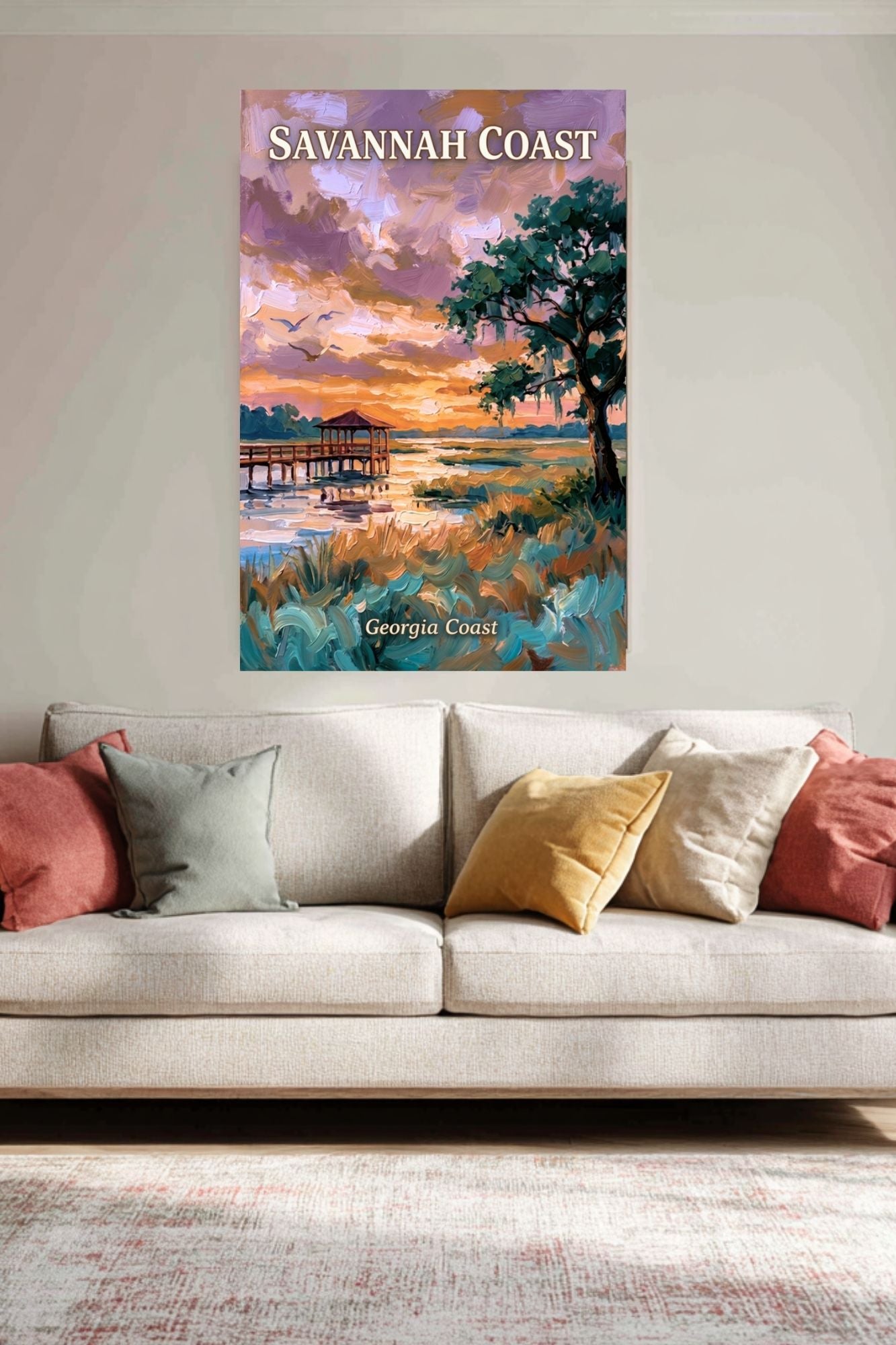 Savannah Coast At Sunset| Georgia Print| Lowlands Art| Giclee Paper- Wood- Metal- Canvas