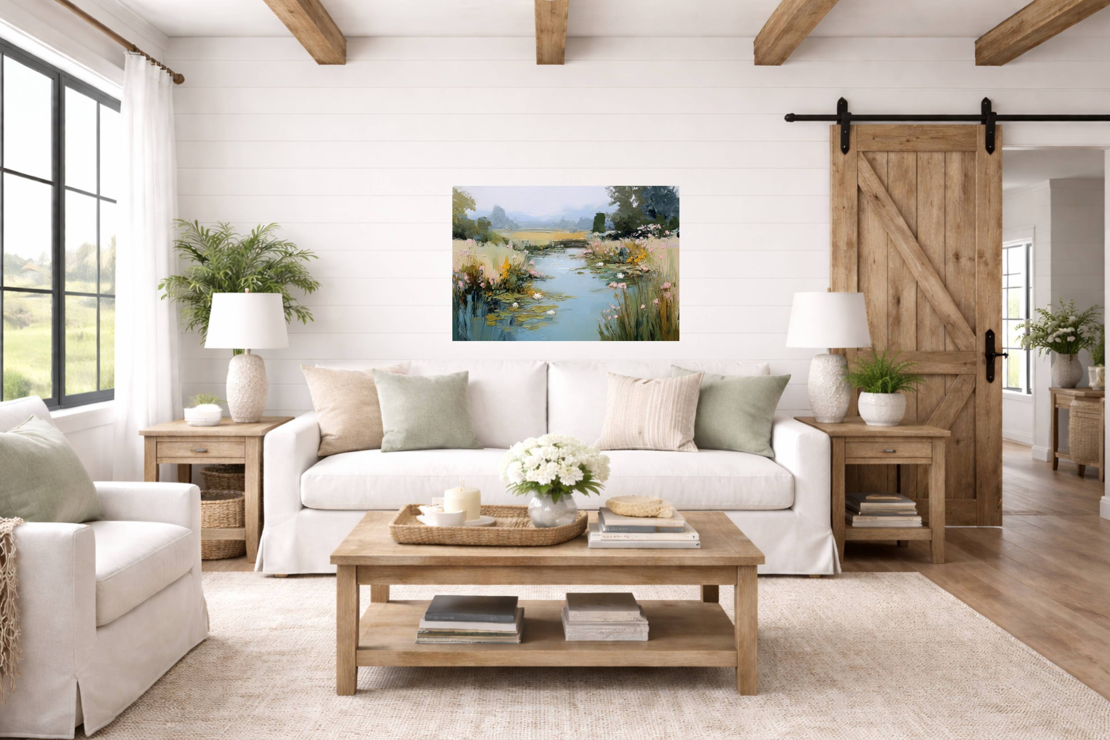 The Lily Pond| Impressionist Print| Water Garden Art| Lily Pad Pond Print| Giclee Paper- Wood- Metal- Canvas