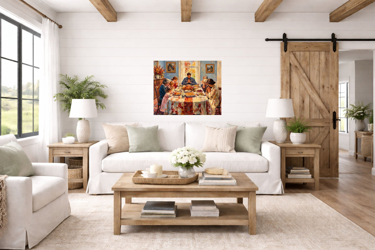 Happy Thanksgiving Give Thanks| Celebrate The Holiday- Giclee Paper- Wood- Metal- Canvas
