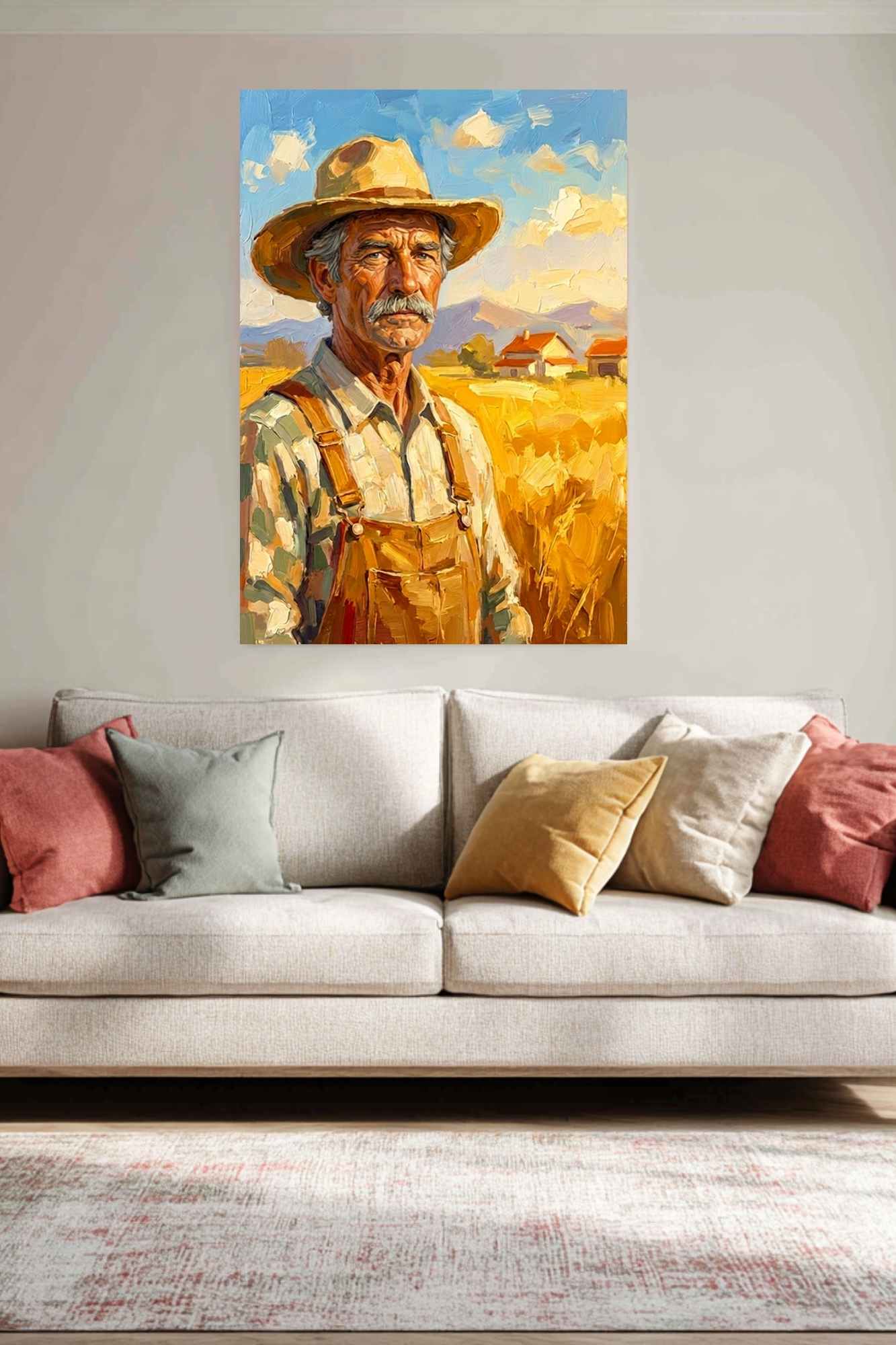 American Farmer| Farm Harvest Art| Giclee Paper- Wood- Metal- Canvas