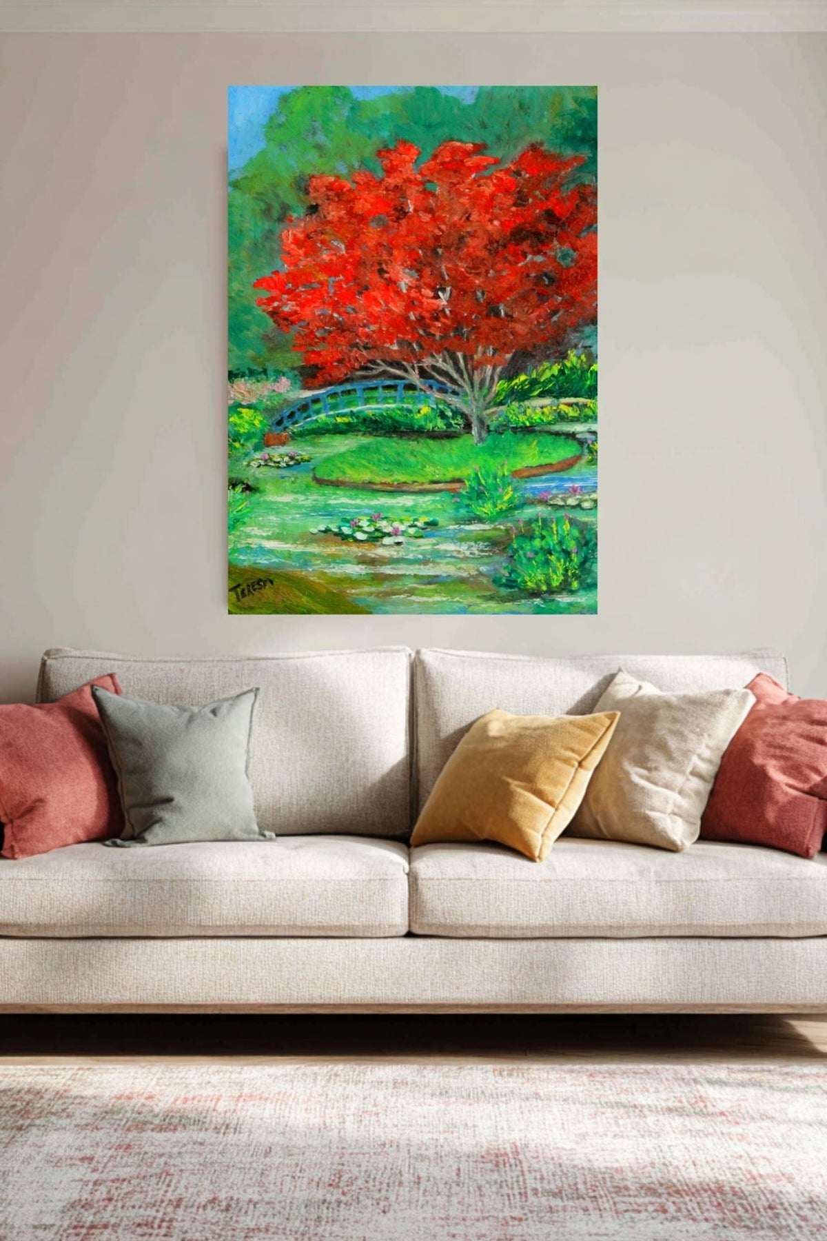 Garden Red Beauty| Japanese Maple Tree Art| Giclee Paper- Wood- Metal- Canvas
