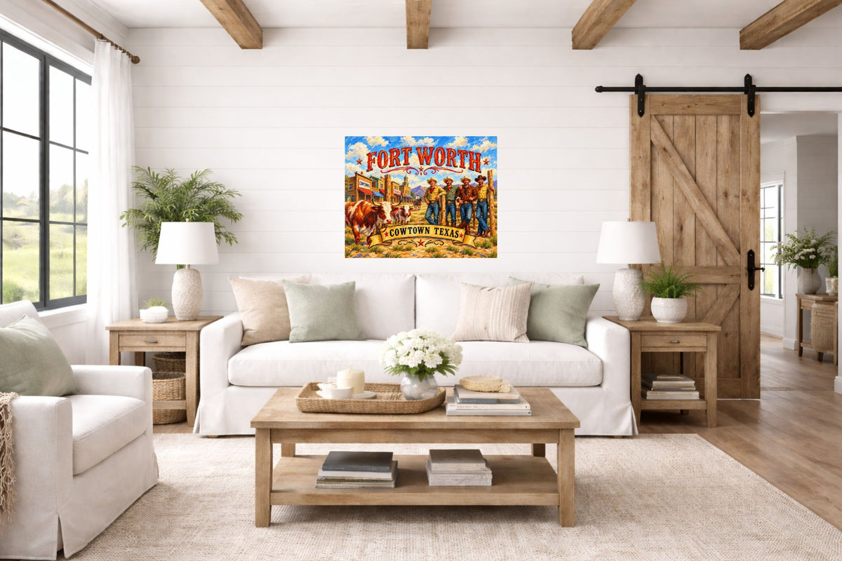 Ft. Worth Cowtown Texas| Western-Art-Animal|  Prints, Canvas, Wood, or Metal Art