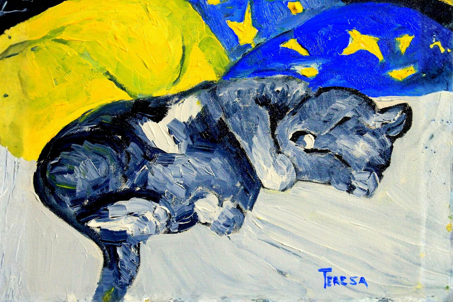 Catnapping- Art Giclee Paper- Wood- Metal- Canvas