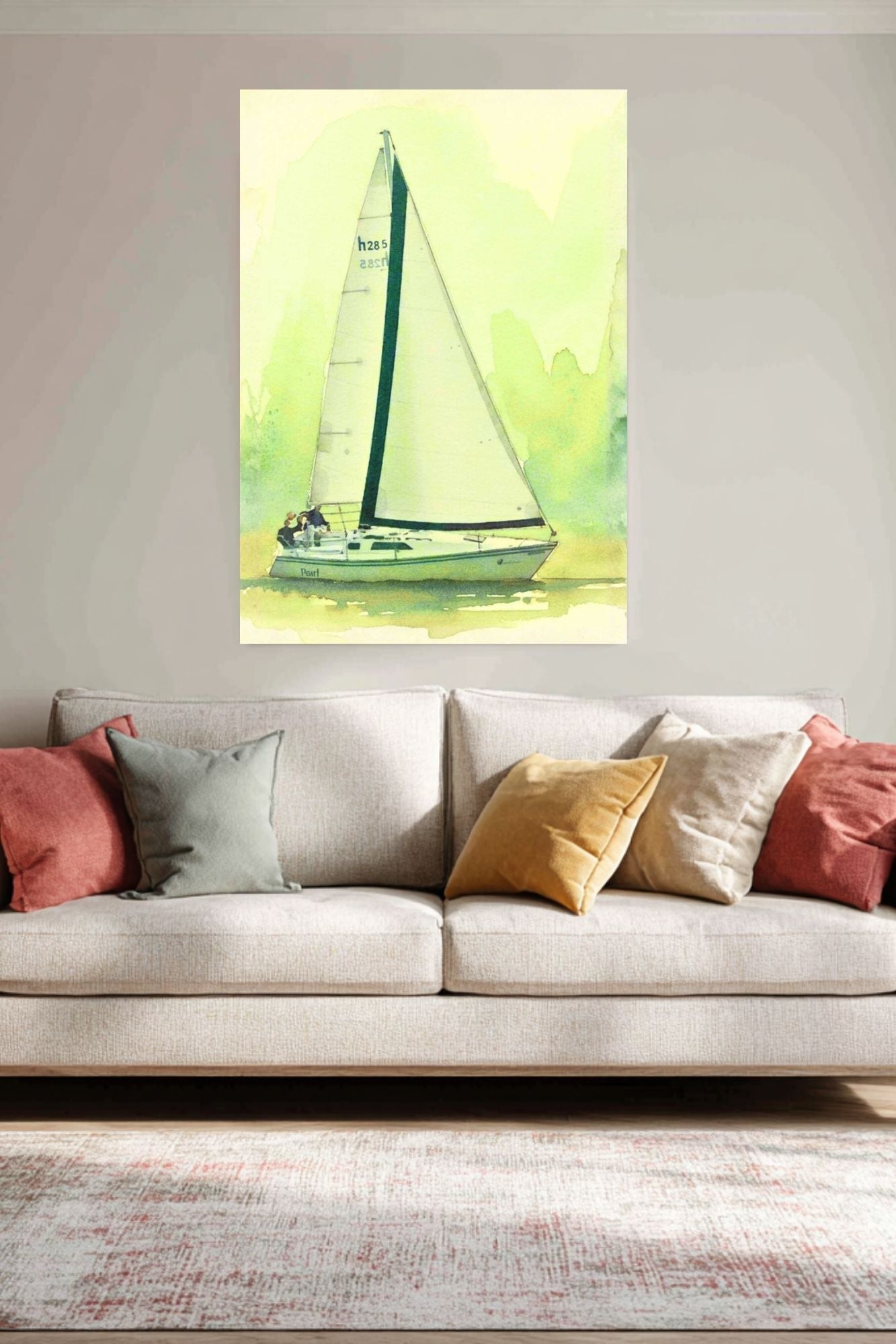 Sailing Boat Race| Water Sports Art| Giclee Paper- Wood- Metal- Canvas