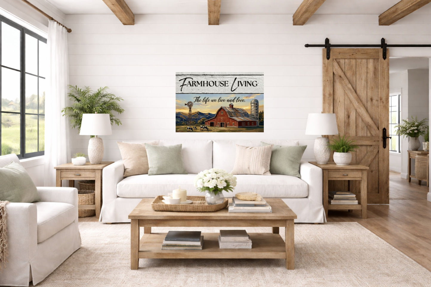 Farmhouse Living| The Life We Love And Live| Prints on Paper- Canvas- Wood- Metal  Panels