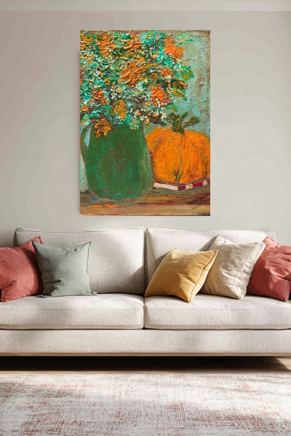 Autumn Wildflower Bouquet-Giclee Paper- Wood- Metal- Canvas
