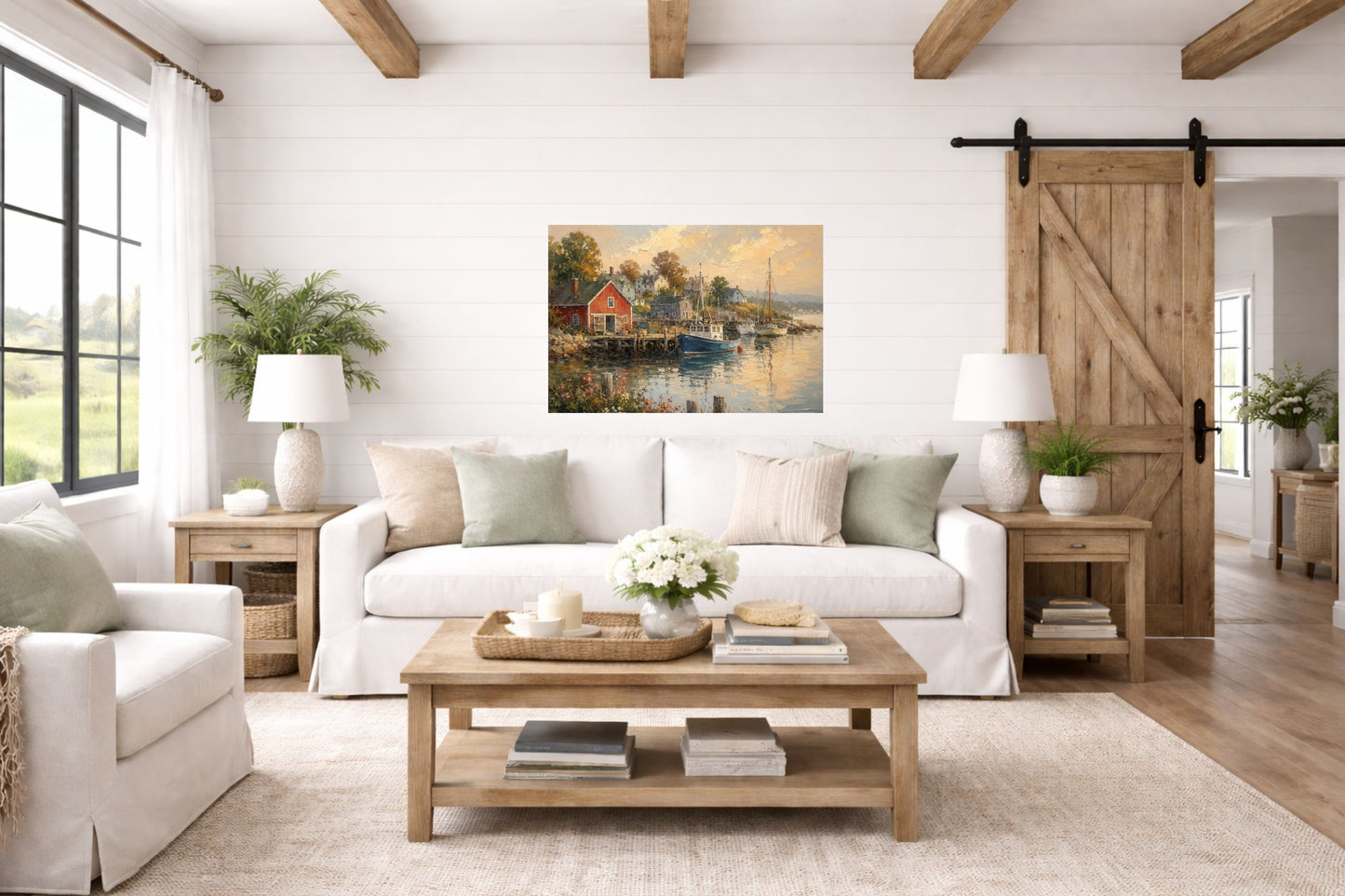 Coastal Harbor at Golden Hour | New England Print| Harbor Wall Print | Fishing Boat Coastal Decor | Canvas Wood Metal Giclee Print