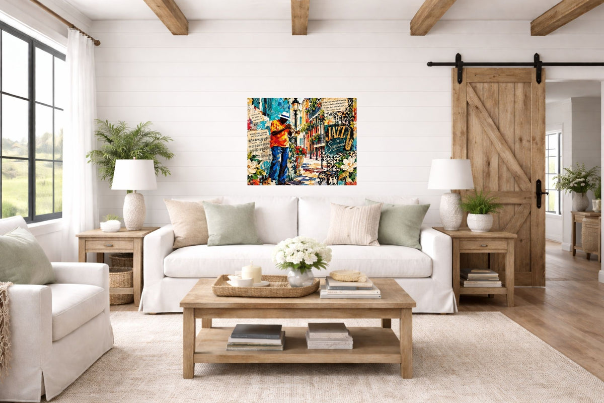 Savannah Jazz & Southern Soul | Vintage Music Collage Art | Giclée Paper • Wood • Metal • Canvas