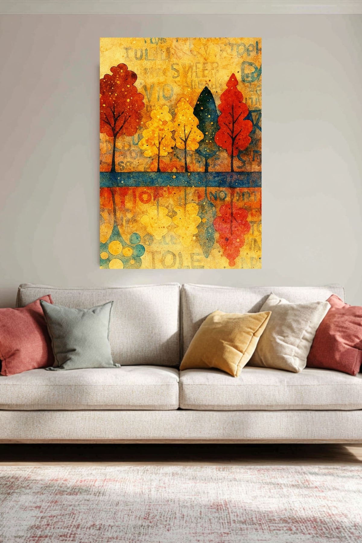 Autumn Rhythm | Mid Century Modern Fall Trees | Abstract Autumn Art | Giclée Paper • Wood • Metal • Canvas