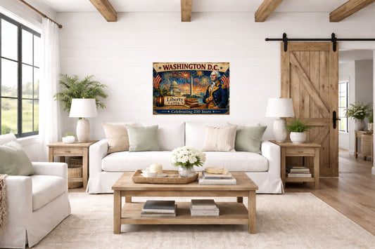 Washington DC- Celebrating 250 Years of Liberty| Patriotic Art| Prints, Canvas, Wood, or Metal Art