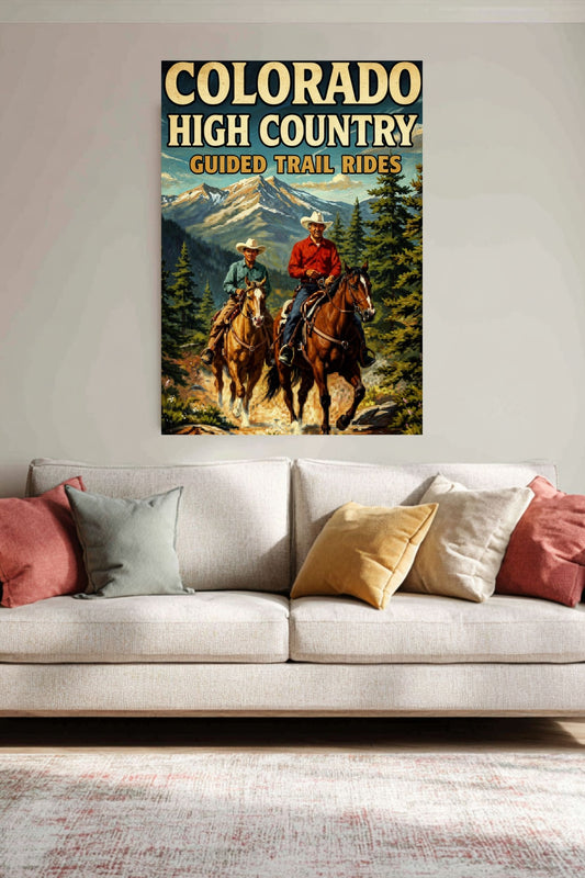 Colorado High Country| Animal-Horse Riding- Art Giclee Paper- Wood- Metal- Canvas