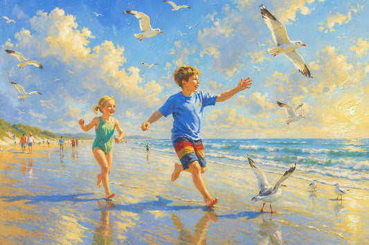Fun in the Sun| Beach Ocean Art. Prints on Canvas Wood or Metal Art
