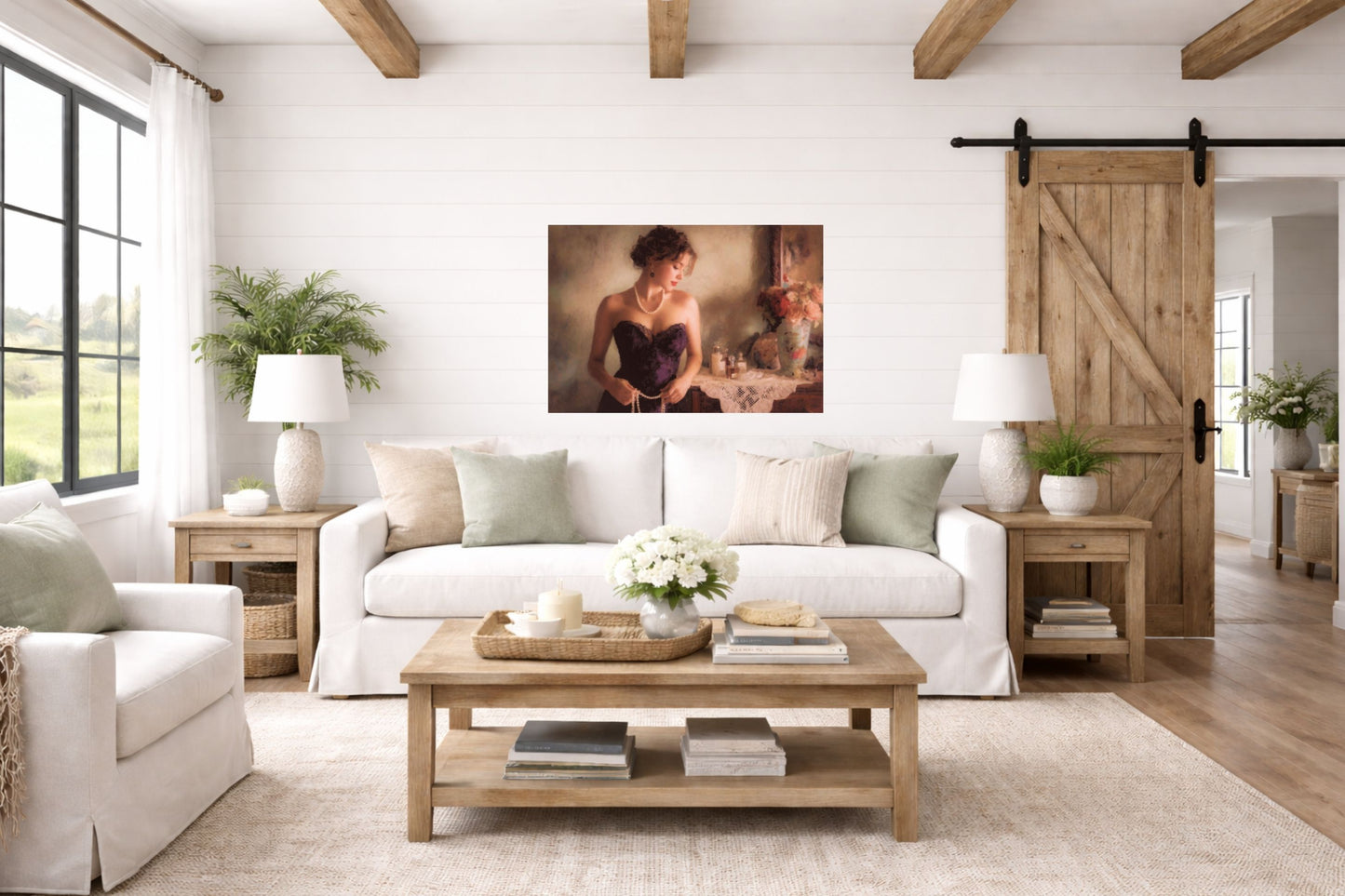 Quiet Elegance| Romantic Woman Print| Portrait Wall Print| Vintage Inspired Feminine Decor|Giclee Paper- Wood- Metal- Canvas