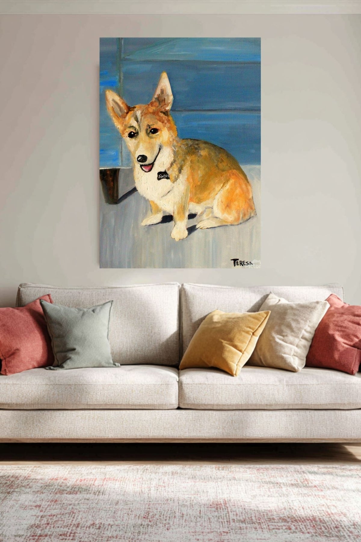 Welsh Corgi Dog | Country Farm Animal Art | Original Painting Print | Giclée Paper • Canvas • Wood • Metal