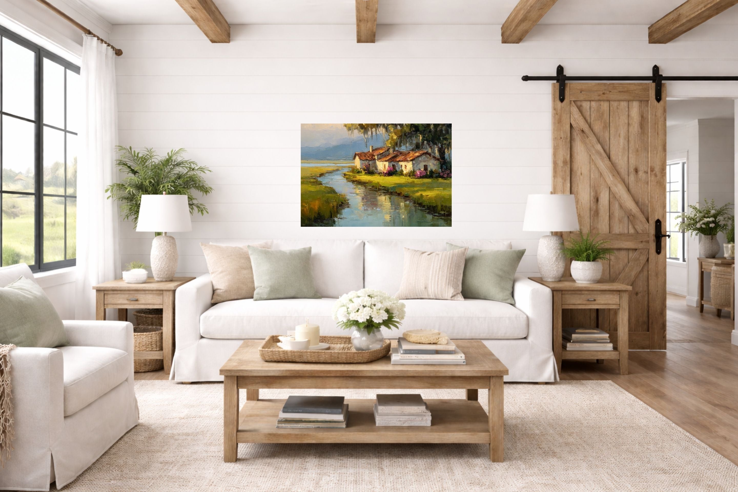 Spanish Moss Cottage |Impressionist Print| Lowcountry Marsh Print| Southern Coastal Wall Art| Giclée on Canvas, Wood, Metal & Fine Art Paper