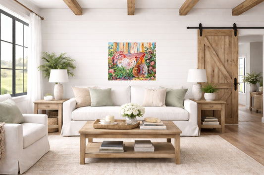 Fancy Feathers and Flowers-Animal-Prints, Canvas, Wood, or Metal Art